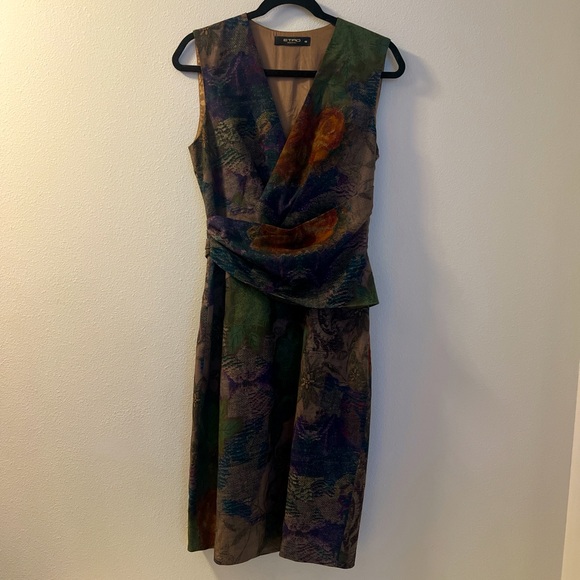 MADE IN ITALY lightweight wool knit midi dress w a modern whimsygoth vibe - Picture 1 of 6